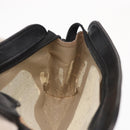 CHANEL Pouch Lamb Skin Black Gold CC Auth fm5050-15