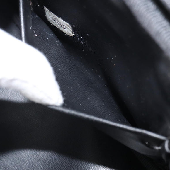 CHANEL Vanity Pouch Patent leather Black Gold CC Auth fm5051