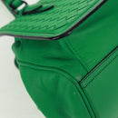 BOTTEGA VENETA INTRECCIATO Hand Bag Leather Green Auth fm5052V-12