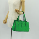 BOTTEGA VENETA INTRECCIATO Hand Bag Leather Green Auth fm5052V-27