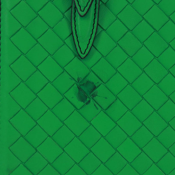 BOTTEGA VENETA INTRECCIATO Hand Bag Leather Green Auth fm5052V