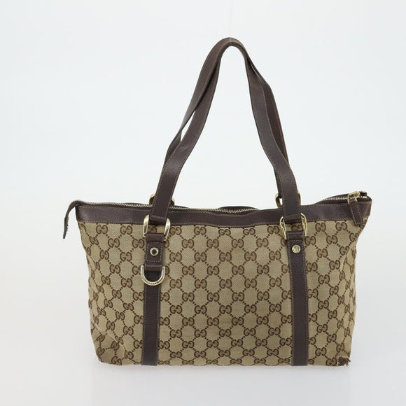 GUCCI GG Canvas Web Sherry Line Bag Sherry Line 4 Set Beige Pink Auth fm5060