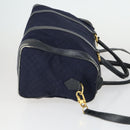 GUCCI Micro GG Canvas GG Micro Supreme Bag Leather 3 Set Navy Brown Auth fm5061-11