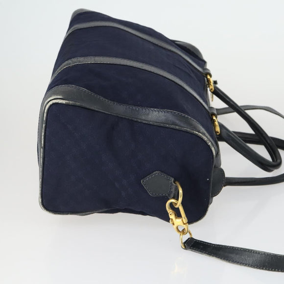 GUCCI Micro GG Canvas GG Micro Supreme Bag Leather 3 Set Navy Brown Auth fm5061
