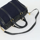 GUCCI Micro GG Canvas GG Micro Supreme Bag Leather 3 Set Navy Brown Auth fm5061-12