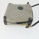 GUCCI Micro GG Canvas GG Micro Supreme Bag Leather 3 Set Navy Brown Auth fm5061-18