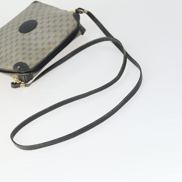 GUCCI Micro GG Canvas GG Micro Supreme Bag Leather 3 Set Navy Brown Auth fm5061