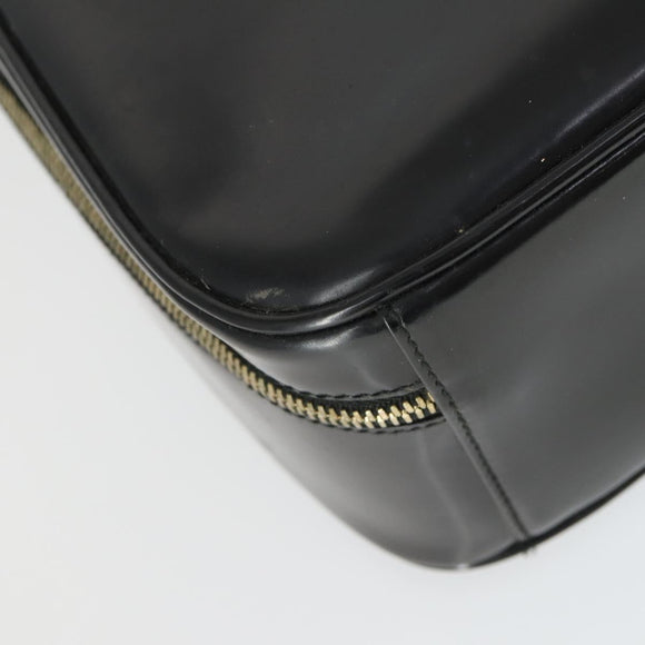 GUCCI Bamboo Vanity pouch Pouch Patent leather 2 Set Black Auth fm5062
