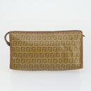 FENDI Zucca Canvas Zucchino Canvas Bag PVC 3 Set Black Brown Auth fm5063-17