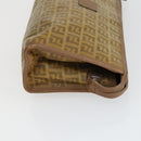 FENDI Zucca Canvas Zucchino Canvas Bag PVC 3 Set Black Brown Auth fm5063-18