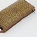 FENDI Zucca Canvas Zucchino Canvas Bag PVC 3 Set Black Brown Auth fm5063-19
