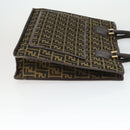 FENDI Zucca Canvas Zucchino Canvas Bag PVC 3 Set Black Brown Auth fm5063-4