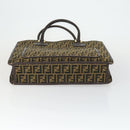 FENDI Zucca Canvas Zucchino Canvas Bag PVC 3 Set Black Brown Auth fm5063-7