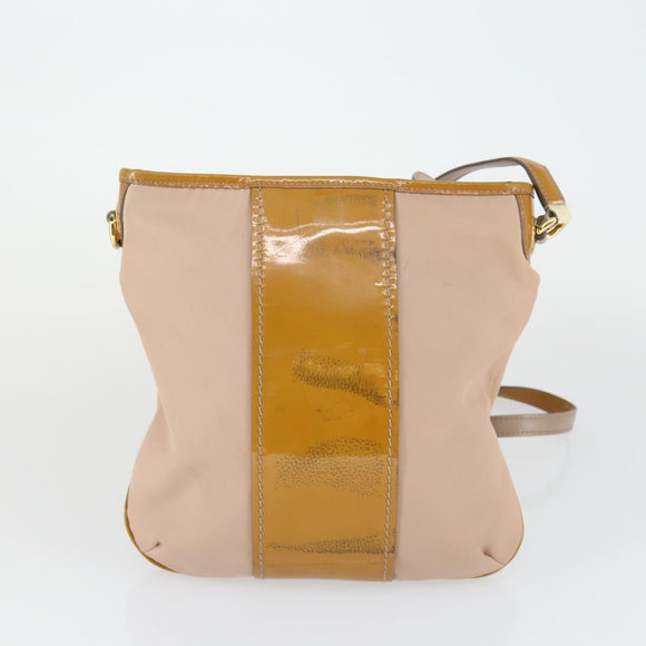 Salvatore Ferragamo Vala Bag Leather nylon 3 Set Beige Brown Auth fm5064