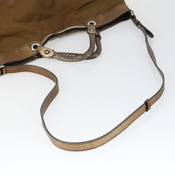 Salvatore Ferragamo Vala Bag Leather nylon 3 Set Beige Brown Auth fm5064