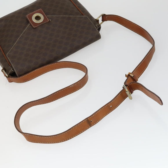 CELINE Macadam Canvas C Macadam Canvas Bag PVC 4 Set Brown Navy Auth fm5067