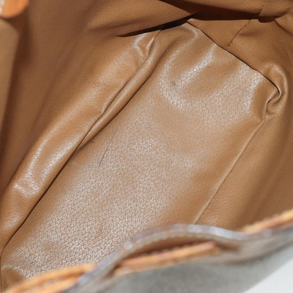 CELINE Macadam Canvas C Macadam Canvas Bag PVC 4 Set Brown Navy Auth fm5067