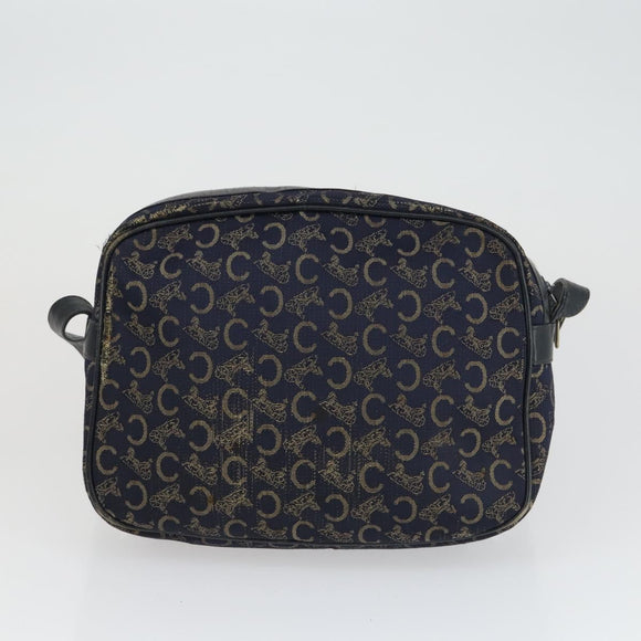 CELINE Macadam Canvas C Macadam Canvas Bag PVC 4 Set Brown Navy Auth fm5067