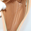 CELINE Macadam Canvas Clutch Bag PVC Leather 2 Set Brown Auth fm5068-15