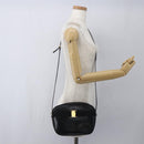 Salvatore Ferragamo Vala Shoulder Bag Leather Black Gold Auth fm5071-23