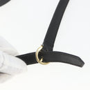 Salvatore Ferragamo Vala Shoulder Bag Leather Black Gold Auth fm5071-8