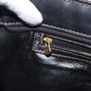 FENDI Pecan Canvas Shoulder Bag PVC Black Brown gold Auth fm5072-20