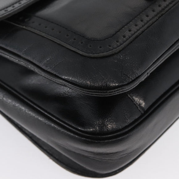 SAINT LAURENT Umhängetasche Leder Schwarz gold Original fm5080