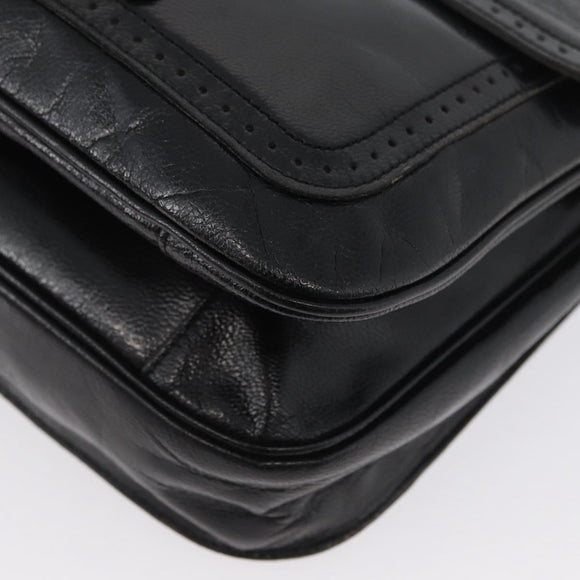 SAINT LAURENT Umhängetasche Leder Schwarz gold Original fm5080