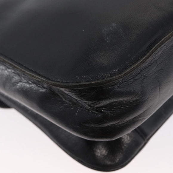 SAINT LAURENT Umhängetasche Leder Schwarz gold Original fm5080