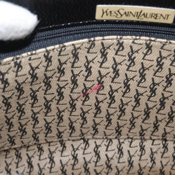 SAINT LAURENT Umhängetasche Leder Schwarz gold Original fm5080