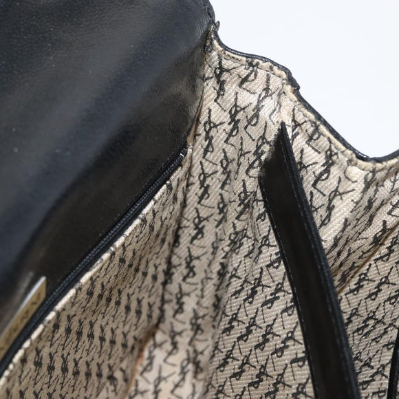 SAINT LAURENT Umhängetasche Leder Schwarz gold Original fm5080
