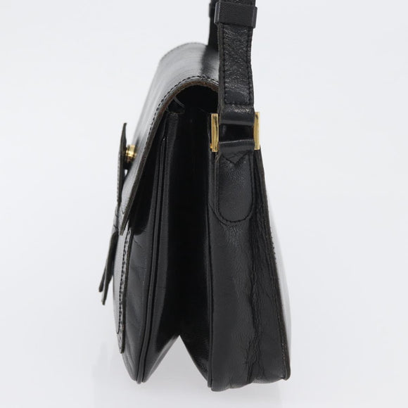 SAINT LAURENT Umhängetasche Leder Schwarz gold Original fm5080
