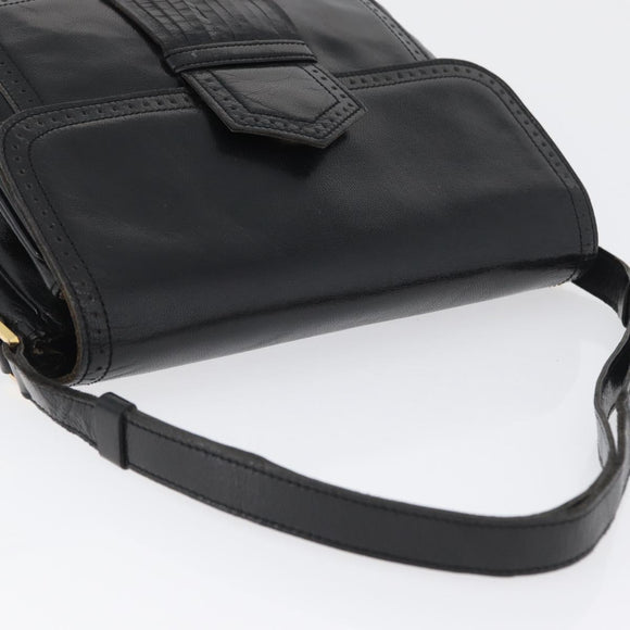 SAINT LAURENT Umhängetasche Leder Schwarz gold Original fm5080