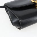 GUCCI Shoulder Bag Leather Black Gold 004 056 0219 Auth fm5081-15