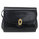 GUCCI Shoulder Bag Leather Black Gold 004 056 0219 Auth fm5081-13