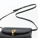 GUCCI Shoulder Bag Leather Black Gold 004 056 0219 Auth fm5081-14