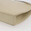 SAINT LAURENT Shoulder Bag Leather Ivory Gold Auth fm5082-15
