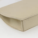 SAINT LAURENT Shoulder Bag Leather Ivory Gold Auth fm5082-16