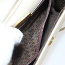 SAINT LAURENT Shoulder Bag Leather Ivory Gold Auth fm5082-12