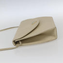 SAINT LAURENT Shoulder Bag Leather Ivory Gold Auth fm5082-3