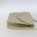 SAINT LAURENT Shoulder Bag Leather Ivory Gold Auth fm5082-4
