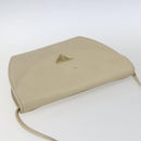 SAINT LAURENT Shoulder Bag Leather Ivory Gold Auth fm5082-6