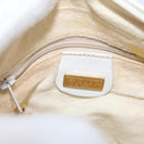 GUCCI Flora Shoulder Bag Canvas Leather White Gold 007 14 0068 Auth fm5083-18