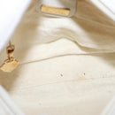GUCCI Flora Shoulder Bag Canvas Leather White Gold 007 14 0068 Auth fm5083-10