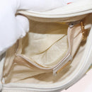 GUCCI Flora Shoulder Bag Canvas Leather White Gold 007 14 0068 Auth fm5083-22