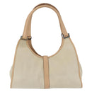 GUCCI Jackie Shoulder Bag Canvas Leather Beige Silver 002 1067 Auth fm5084-2