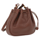 GUCCI Shoulder Bag Leather Brown Gold 007 984 0065 Auth fm5085-1