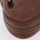 GUCCI Shoulder Bag Leather Brown Gold 007 984 0065 Auth fm5085-10