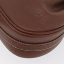 GUCCI Shoulder Bag Leather Brown Gold 007 984 0065 Auth fm5085-13