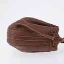 GUCCI Shoulder Bag Leather Brown Gold 007 984 0065 Auth fm5085-4